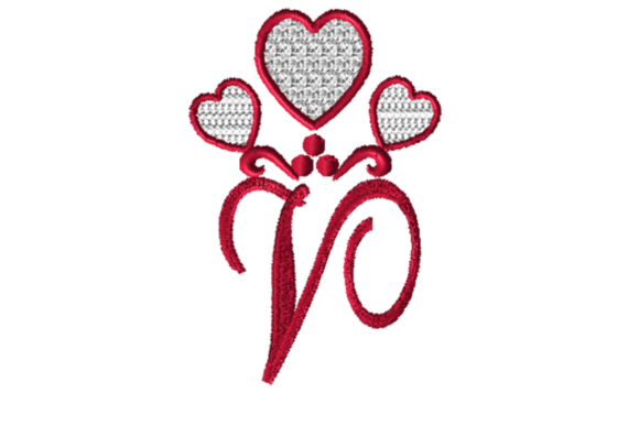 Alphabet Letter V with Hearts Review: A Heartfelt Embroidery Design
