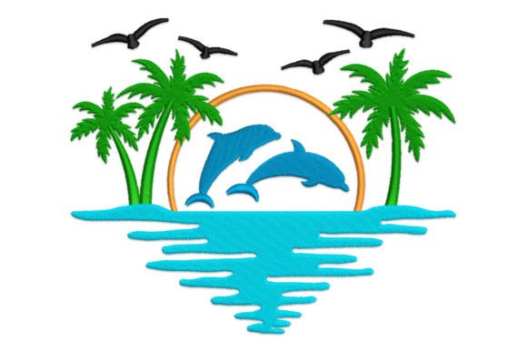 Beach Scene Embroidery Design Review for Handmade Gifts