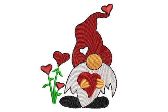 Christmas Gnome with Heart and Flowers Review