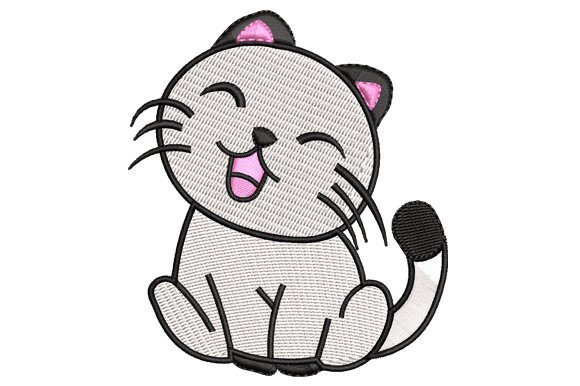 Cute Cat Sitting Pretty Embroidery Design Review