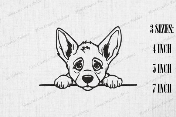 Cute German Shepherd Dog Peeking Wall Embroidery Review