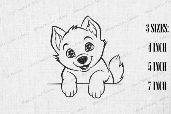 Cute Siberian Husky Dog Peeking Wall Embroidery Review