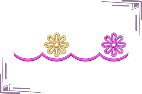 Flower Cut Work Border Review for Apparel Projects