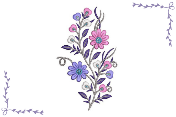 Flowers Leaves Embroidery Design Review for Business Use