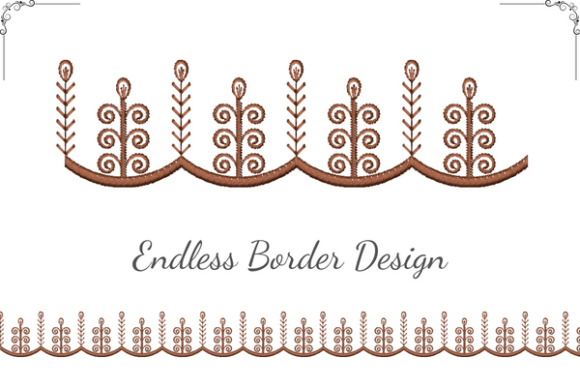 Folk Style Border: A Charming Embroidery Design for Personalized Gifts