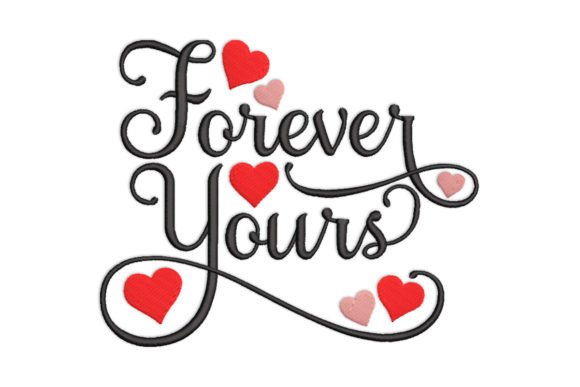 Forever Yours: A Whimsical Embroidery Design for Small Shops