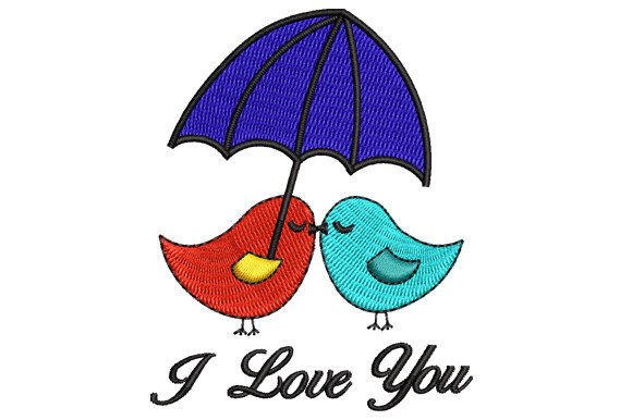 I Love You Loving Birds: A Delightful Embroidery Design for Boutique Brands
