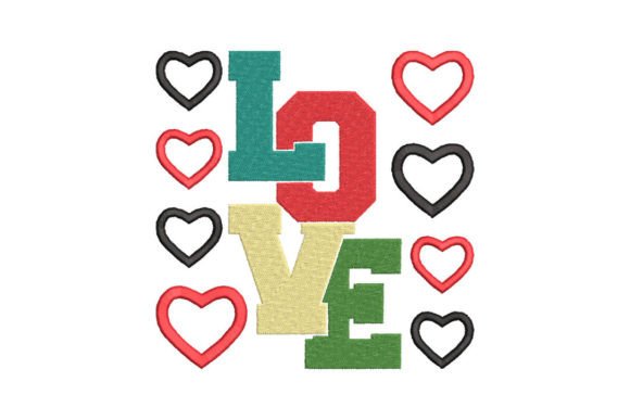 Love Hearts on Each Side Embroidery Design Review