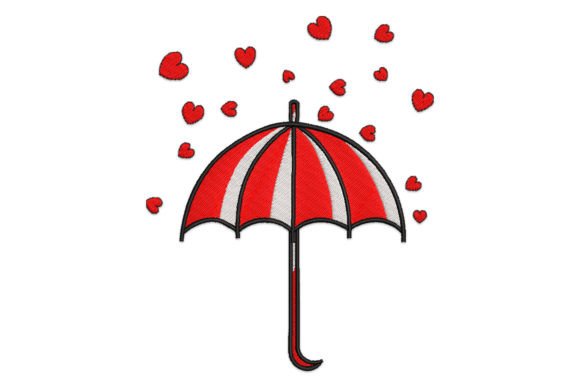 Umbrella with Heart Embroidery Design Review
