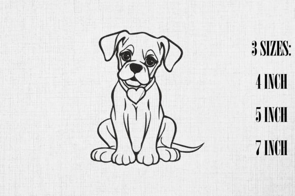 Valentine Cute Boxer Dog Embroidery Design Review
